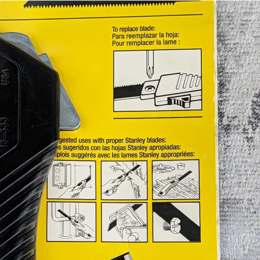 Stanley 15-333 Folding Pocket Saw Black Yellow USA Made New Old Stock - Picture 8 of 10